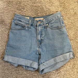 Levi's Blue Jean Shorts with Cuffed Hem